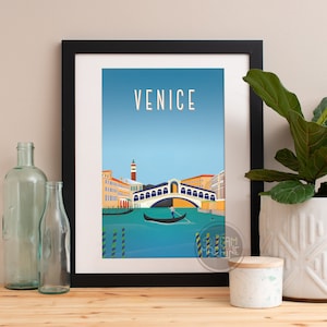 Venice Print, Venice Skyline, Venice Art, Venice Poster, Venice Watercolor, Venice Art Print, Venice Map, Venice Wall Art, Italy Art