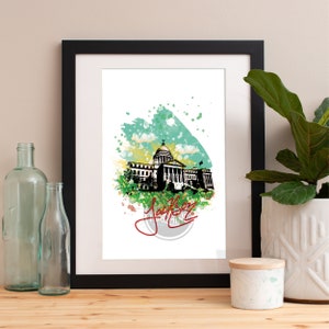 Jackson Print, Jackson Skyline, Jackson Art, Jackson Poster, Jackson Watercolor, Jackson Art Print, Jackson Map, Jackson Wall Art
