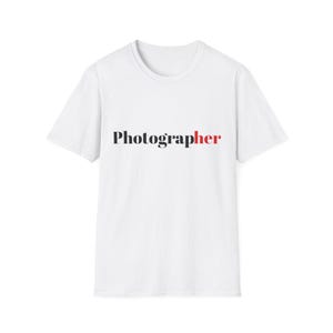 Photographer Shirt, Female Photographer T Shirt, Women&#39;s Photography Tee,  Softstyle T-Shirt, Casual Wear