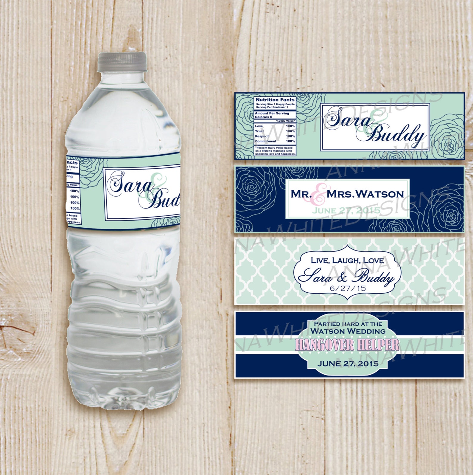 Printable Water Bottle Labels