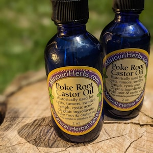 Poke Root infused Castor Oil, organic