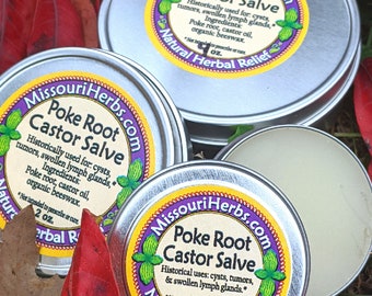 Poke Root Castor Salve FREE SHIPPING