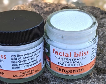 Tangerine botanical face cream, moisturizer, face butter