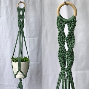 Macrame Plant Hanger - The Sacrum - “braided pattern” - multiple color options