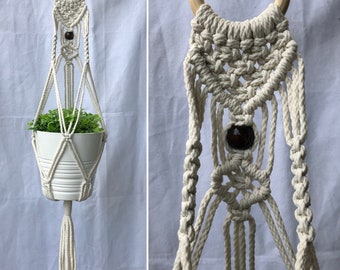 Macrame Plant Hanger - The Coccyx - multiple color choices