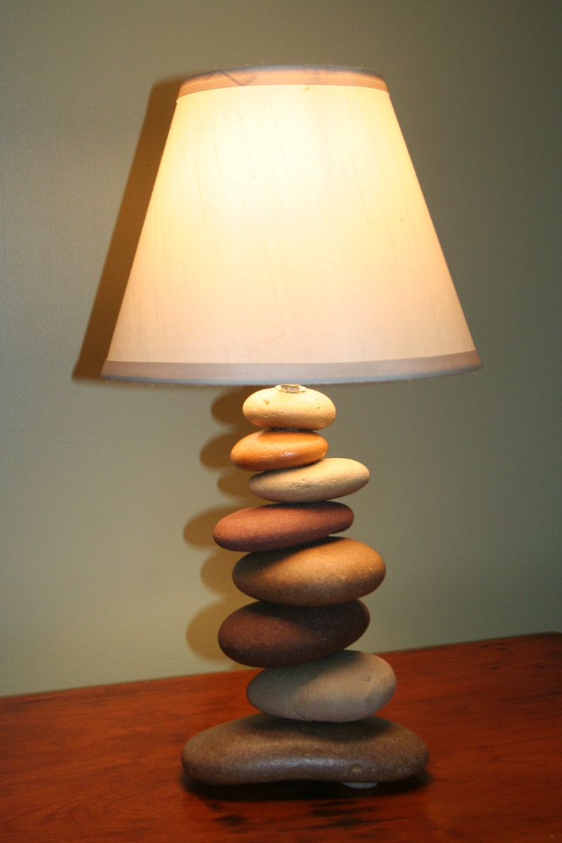Stacked Rock Lamp Etsy
