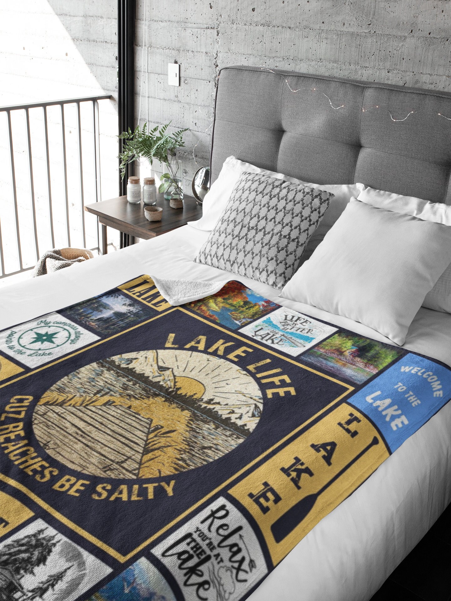 Lake Life Blanket Lake Loving Blanket Lake Camping Blanket Etsy