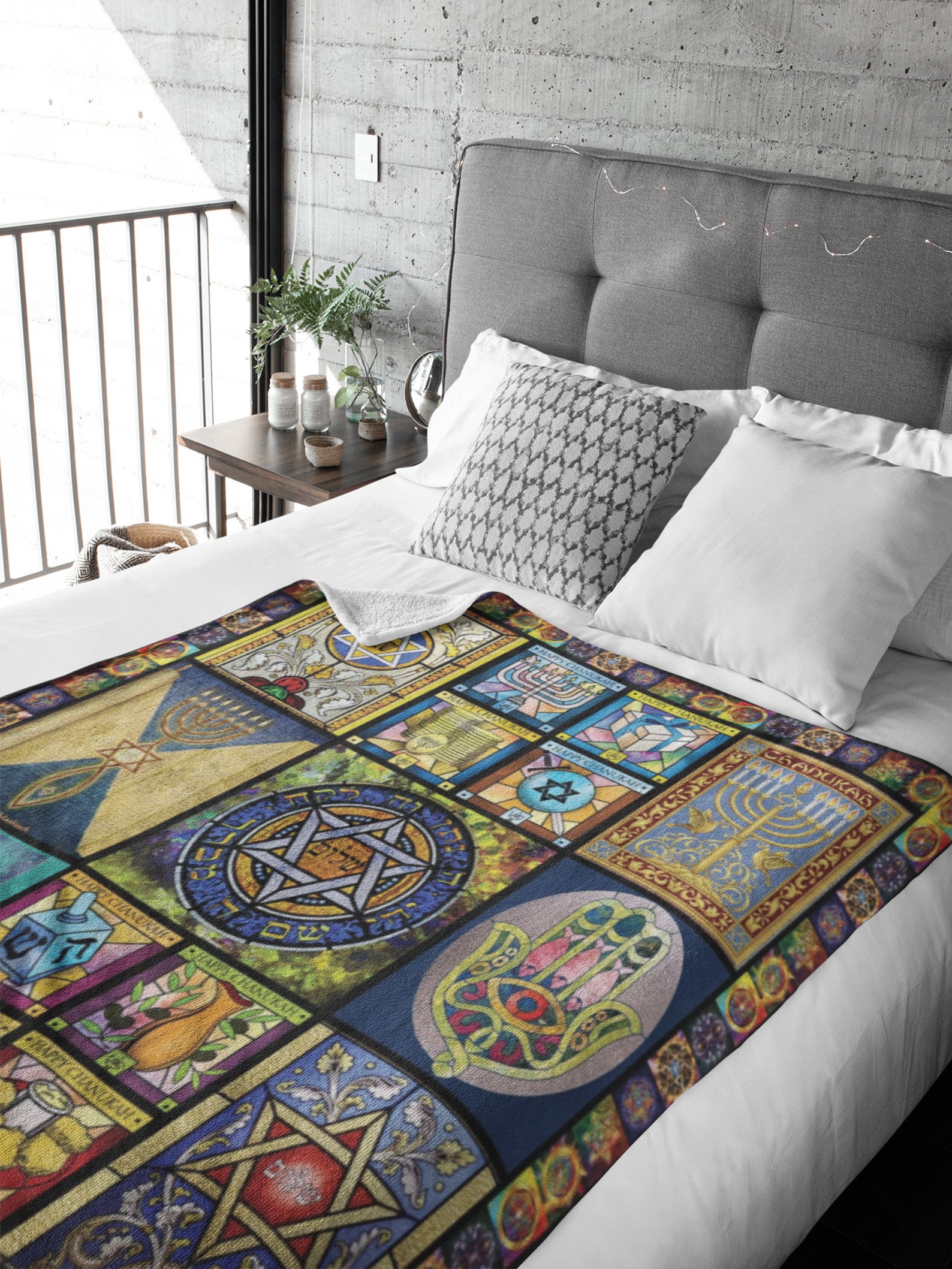 Jewish Blanket Jewish Beautiful Culture Blanket Hamsa Hand Etsy