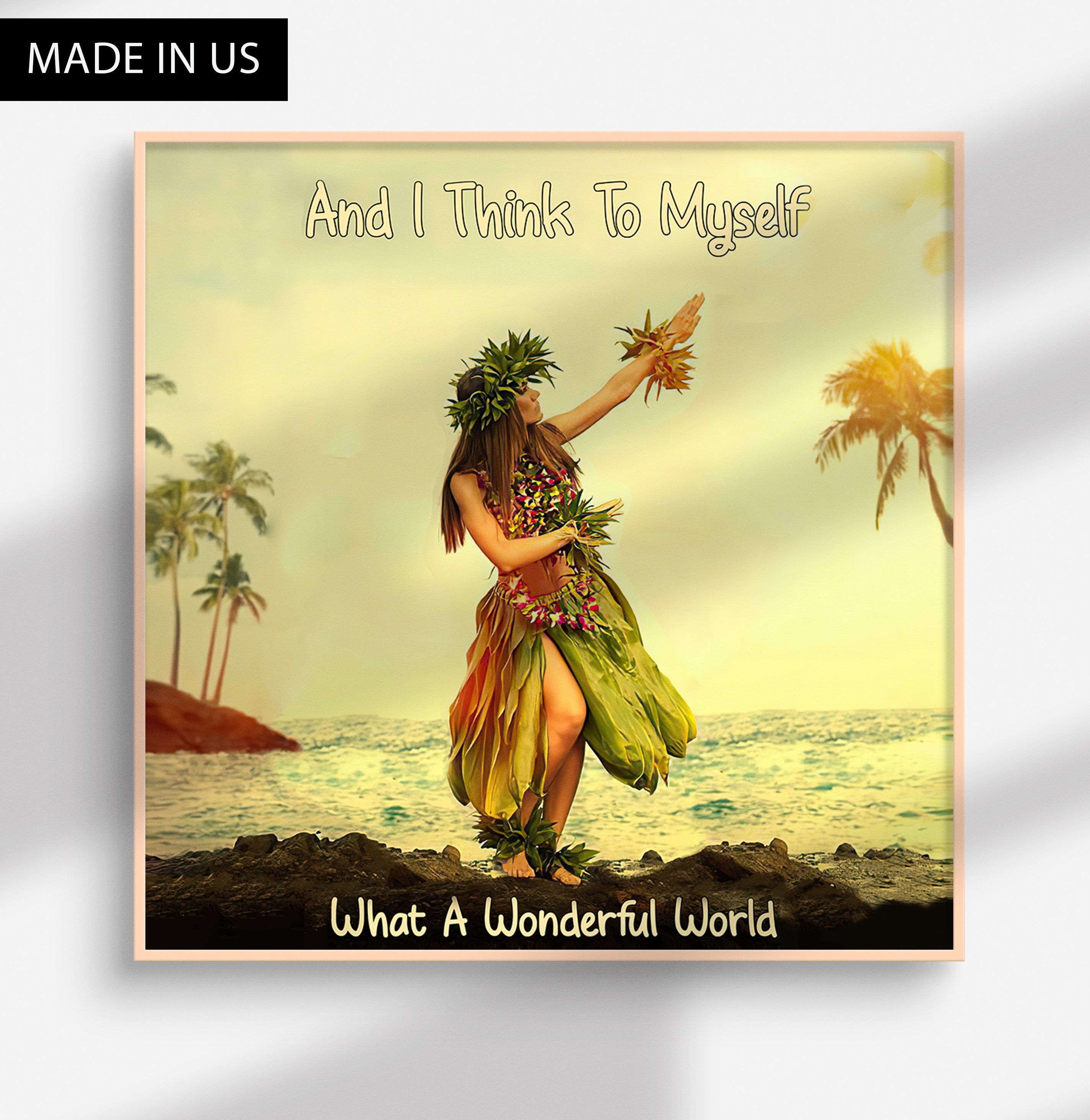 Hula Dancer Poster Hawaii Girl Wall Art Hawaiian Hula Girl Etsy