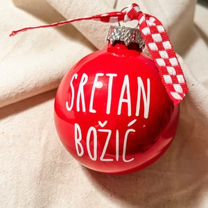 Croatian Christmas Ornaments, Santa, Merry Christmas