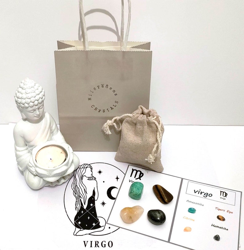 Crystal Gift for Virgos', Zodiac Gift Set, Virgo Birthday Gift,crystal