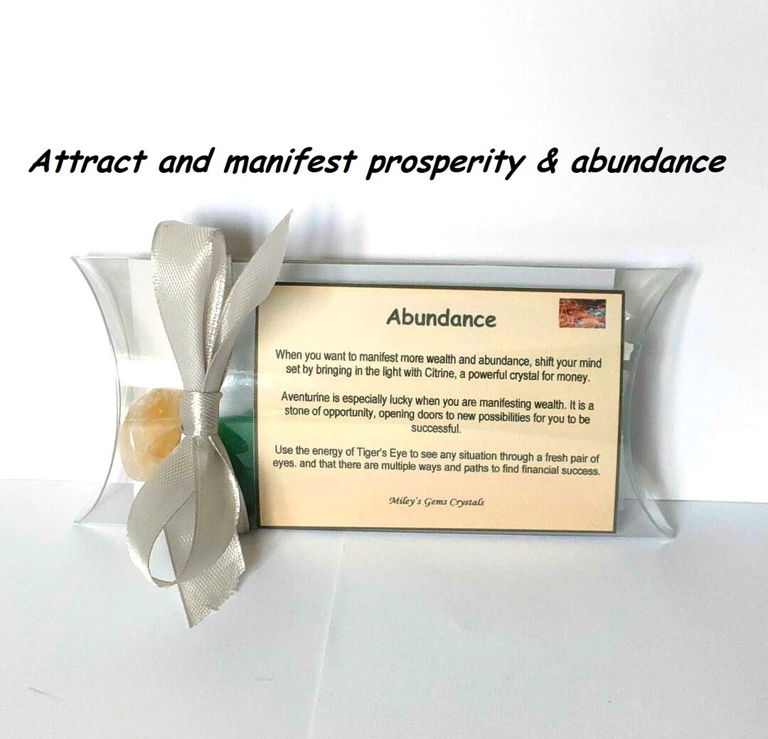Money Prosperity & Abundance Crystal Kit, Manifesting Money Crystals ...