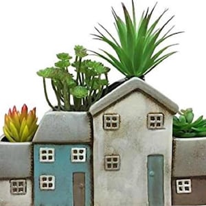 Quirky Ceramic Planter Plant Pot Herbs Cactus Flower Display Seaside Cottages Nautical