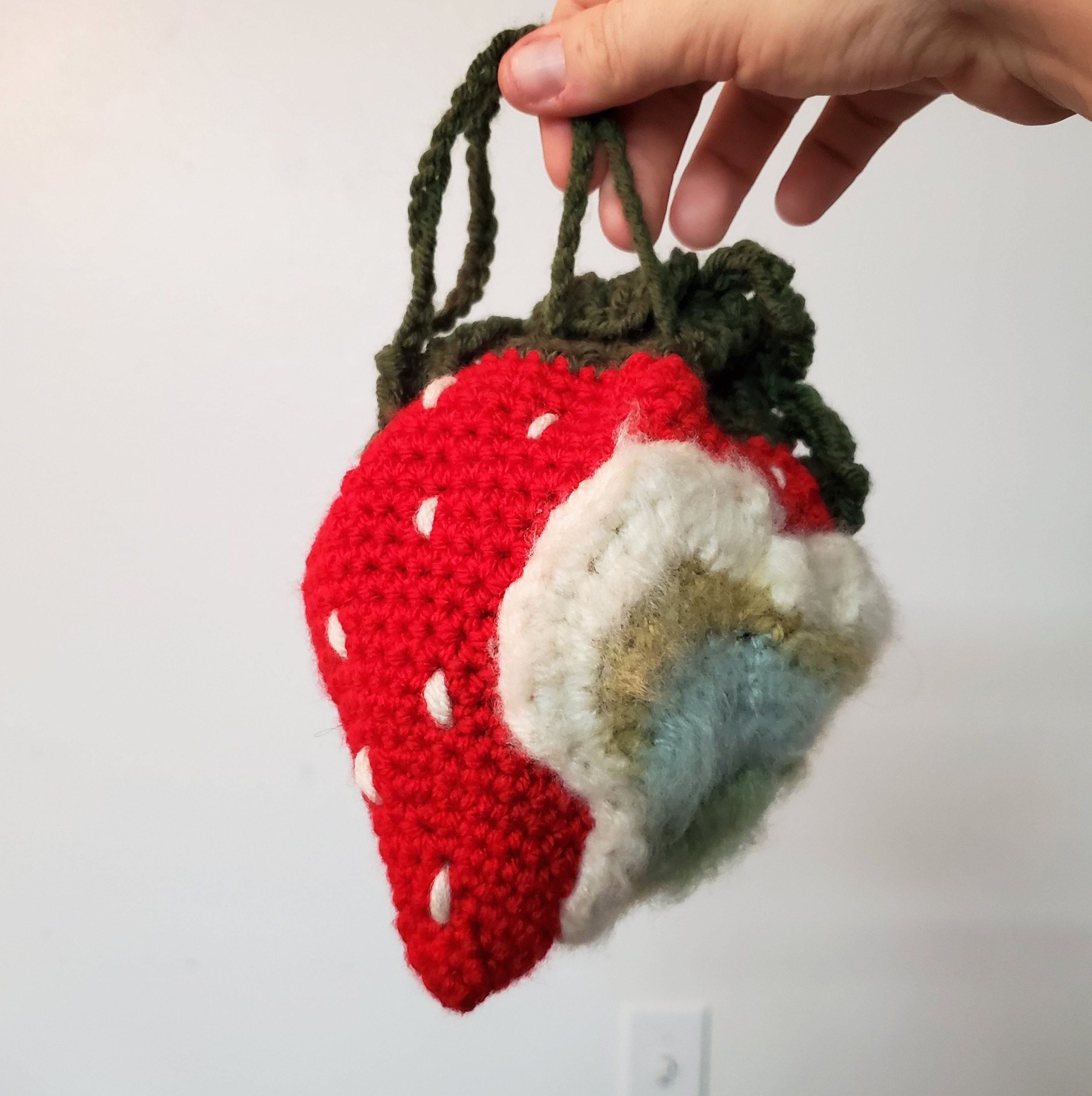 Crochet Moldy Strawberry Pouch - Etsy