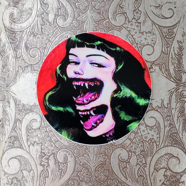 Mouthy vinyl sticker
