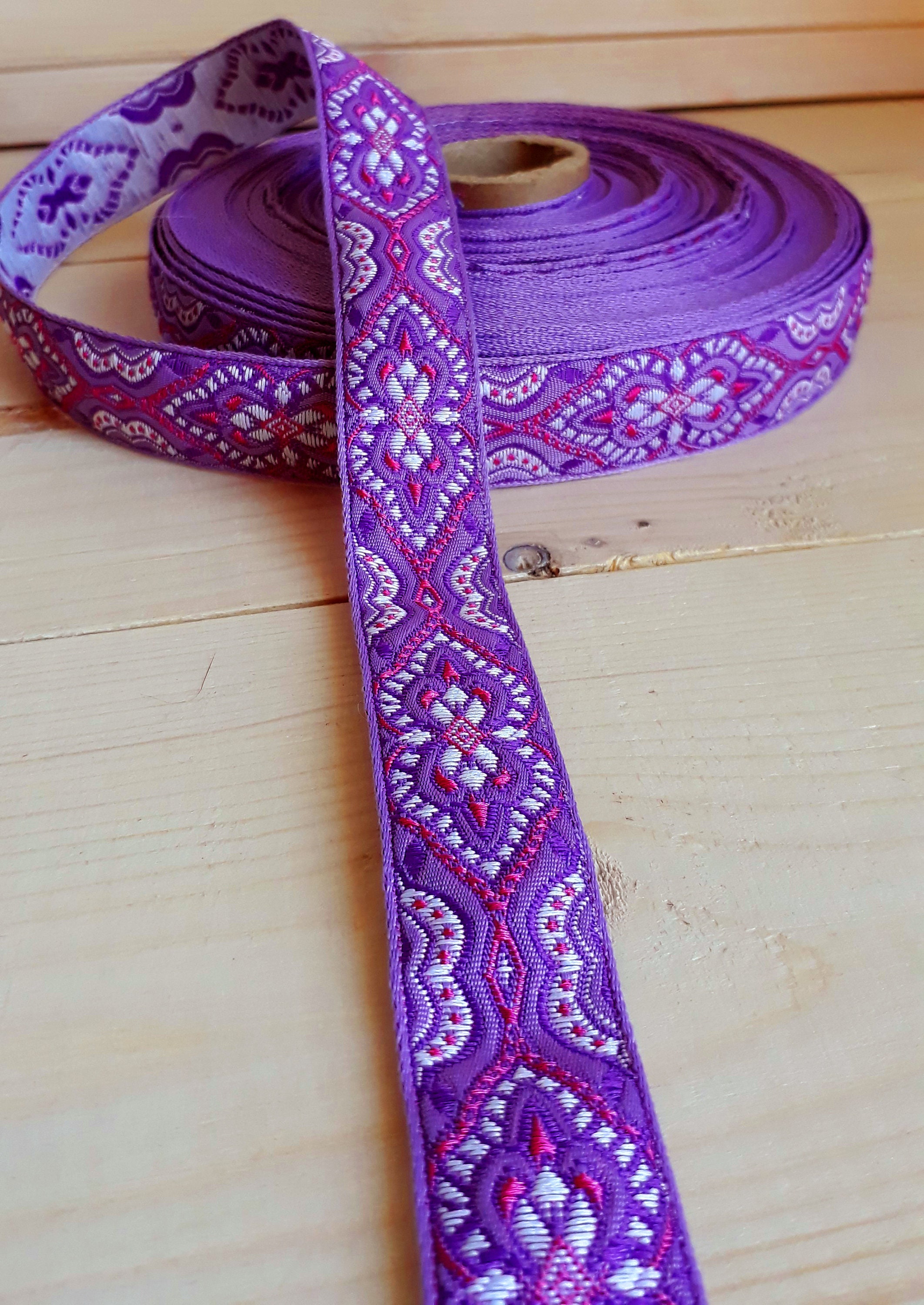 Jacquard ribbon trim Ethnic folklore eastern pattern bohemian Etsy