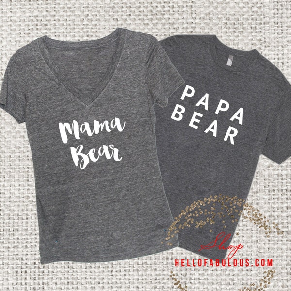 Mama Bear. Papa Bear. Baby Bear Shirt. New Mom Gift. Dad Gift. Family Shirts. Mom shirt. Baby shower gift. Mommy shirt. Mama bear shirt.
