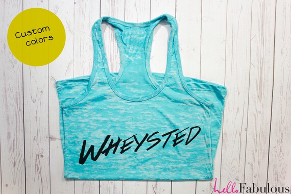 Items similar to Womens Workout Tank. Wheysted Tank. Exercise tank ...