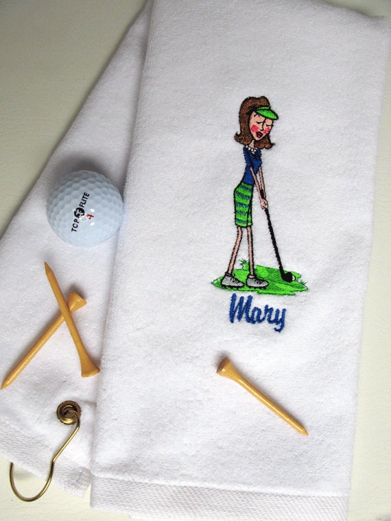 Items similar to Golf Towel Ladies Golf Gift Personalized Golf