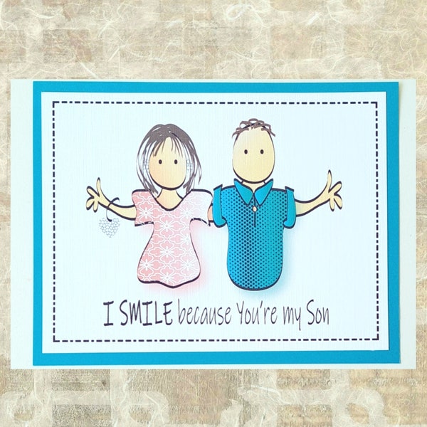 Adult Son Birthday Card from Mom - Snarky Bday Card for Son from Mother - Funny Son Birthday Card and Envelope Set