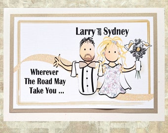 Personalized Funny Wedding Card Congratulations - Funny Marriage Card for Couple - Custom Keepsake Wedding Card and Envelope Set
