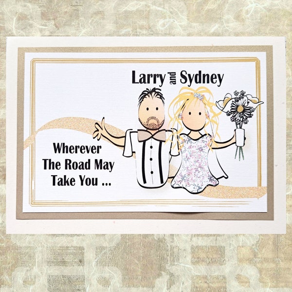 Personalized Funny Wedding Card Congratulations - Funny Marriage Card for Couple - Custom Keepsake Wedding Card and Envelope Set