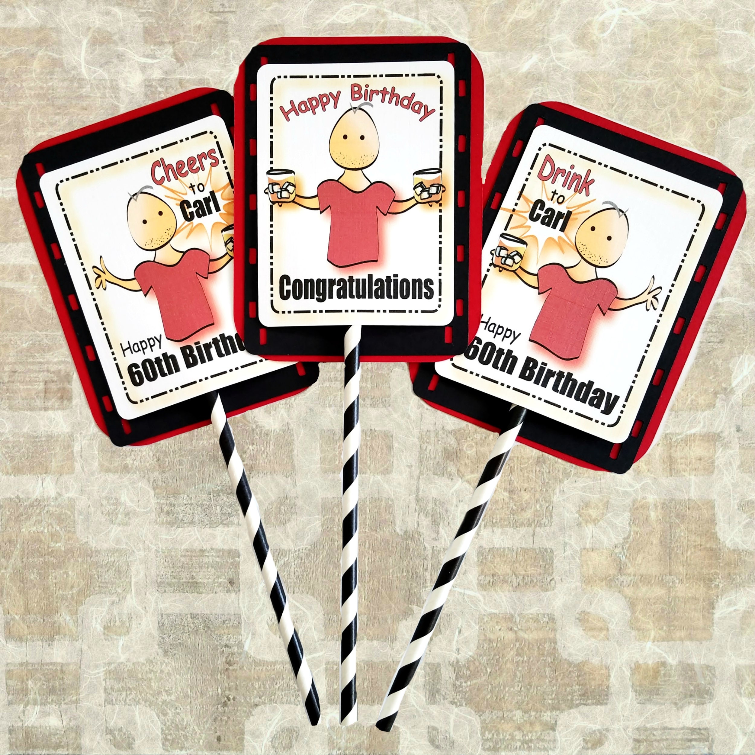 60th Birthday Party Idea Personalized 60 Birthday Party Cake Etsy