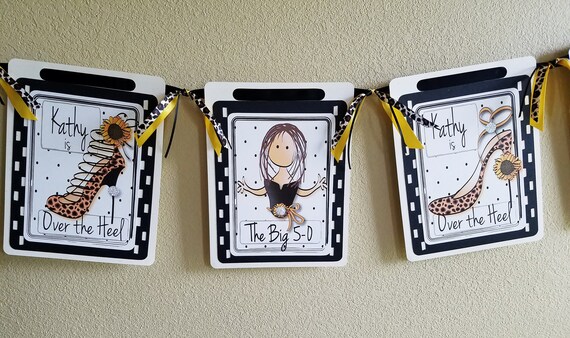 50th Birthday Party Decoration Personalized 50 Birthday Etsy