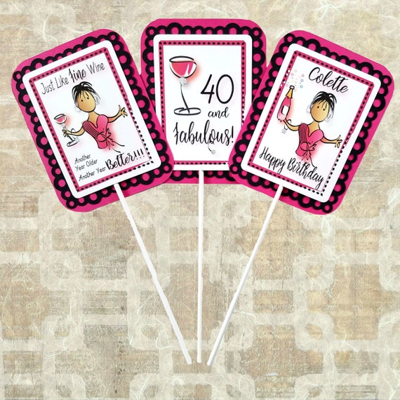 40th Birthday Party Idea Personalized Birthday Decoration Etsy