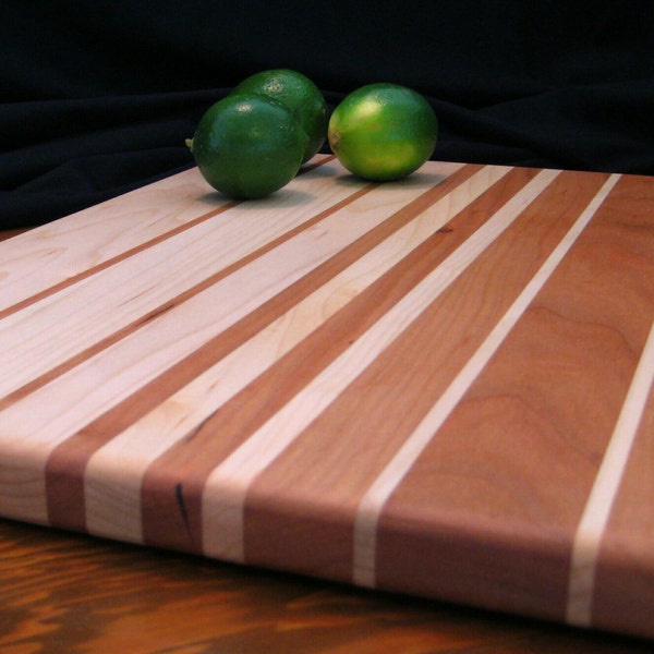 Cherry and Maple Cutting Board 12 x 16 - Fibonacci Sequence, Wedding Gift, Housewarming Gift, Anniversary Gift, Birthday Gift or Fathers Day
