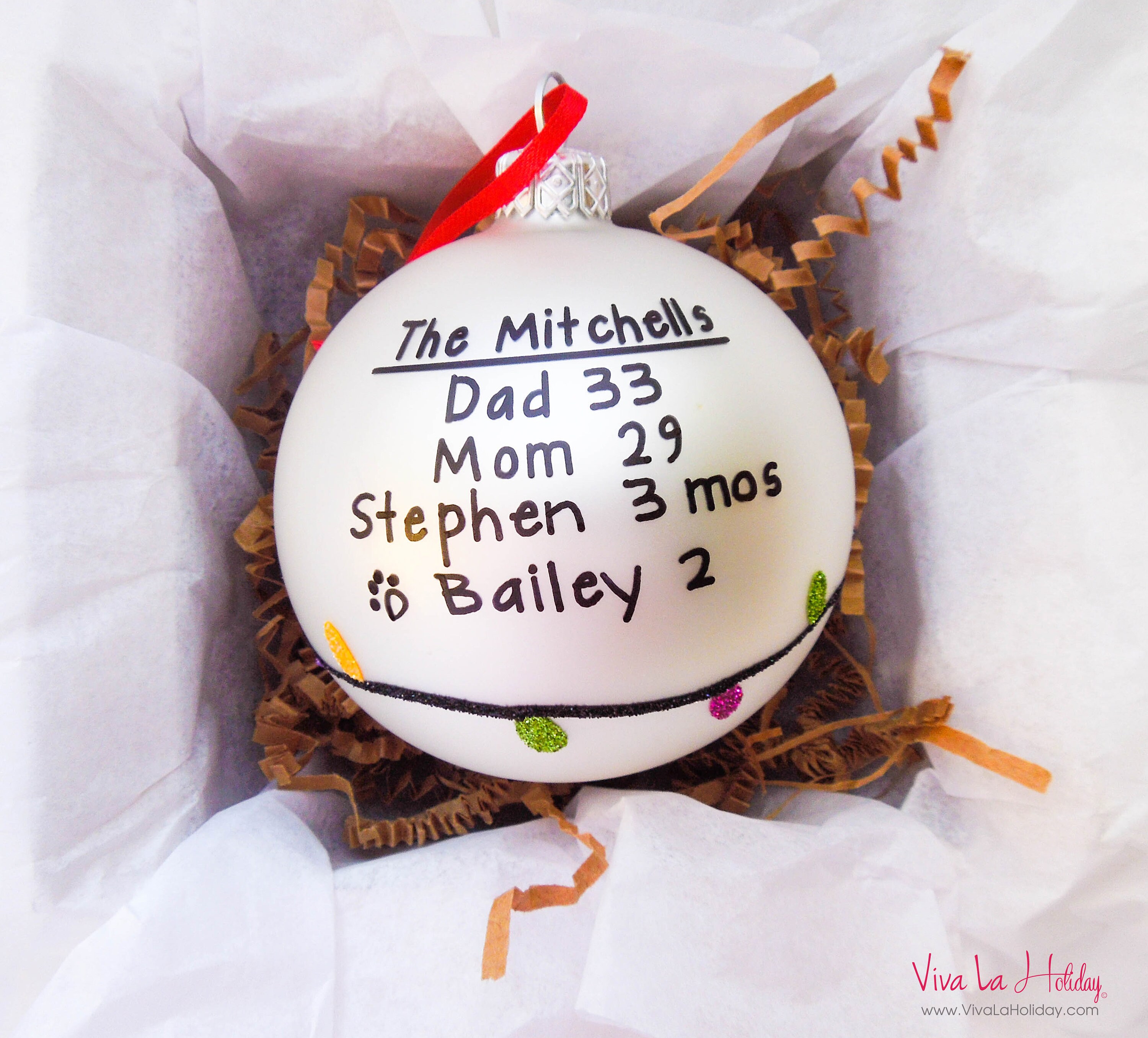 Baby's First Christmas Ornament Baby Boy Custom Name Blown Glass