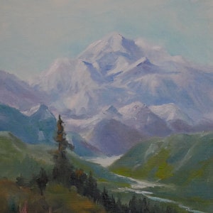 Mountain Landscape Painting Nature Lover Gift Mountain Small Painting Nature Scenery Artwork Original Oil Painting by Mariya Tumanova