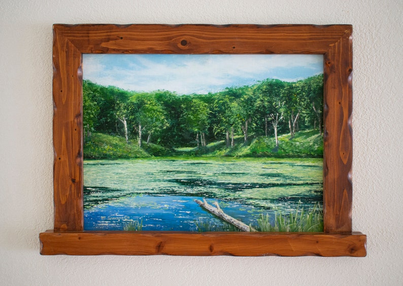 Original Landscape Oil Painting: Summer Lake Scene, Nature Art (12x16 ...