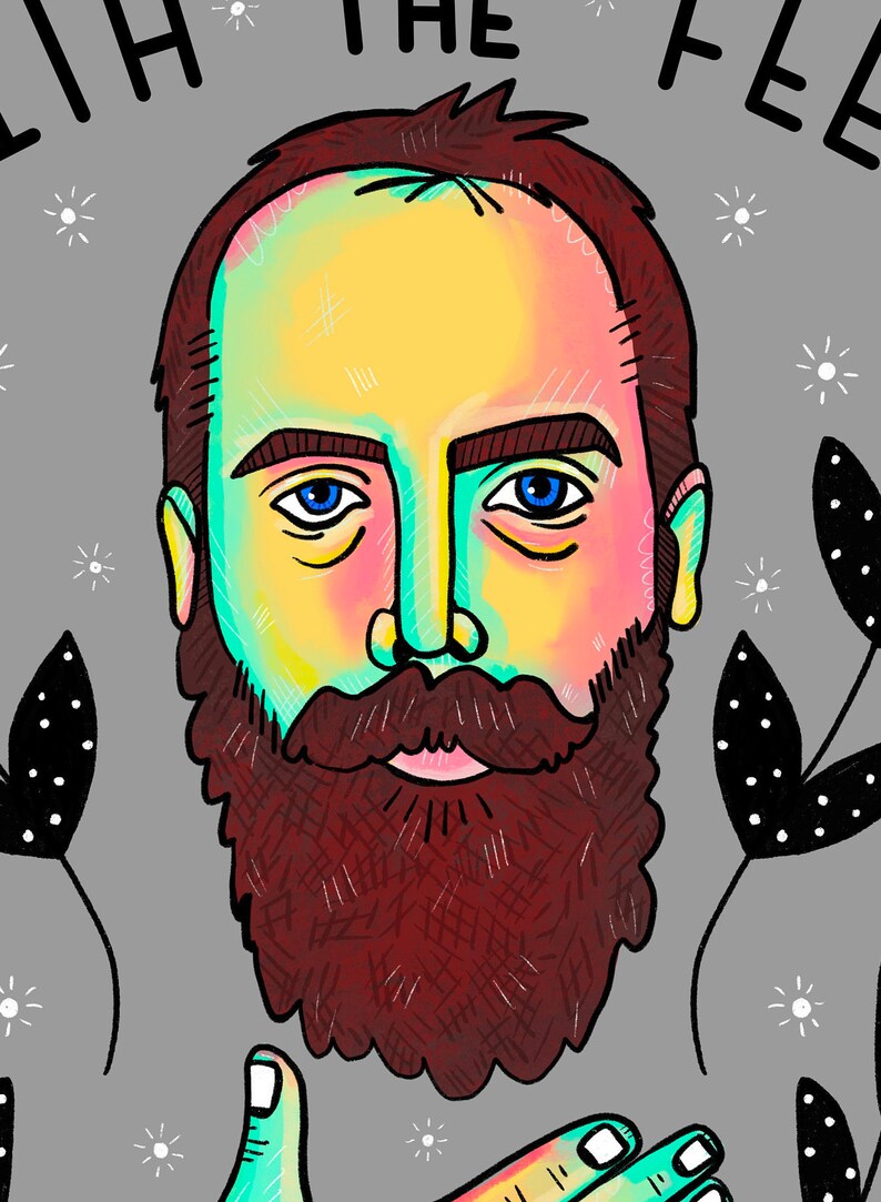 Clutch Band Art Neil Fallon Portrait Music Poster Fan Art Etsy