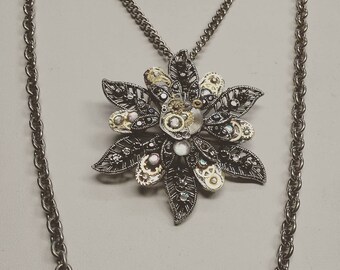 Steampunk Flower Necklace