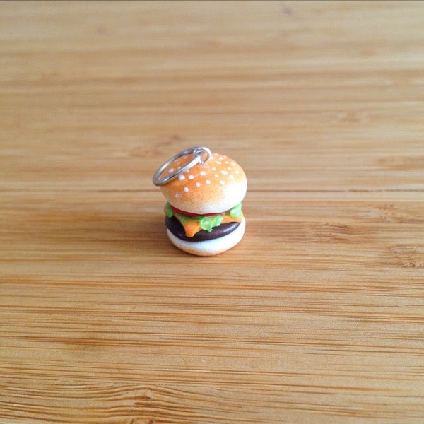 Cheeseburger - Stitch Marker or Progress Keeper Charm