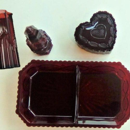 Vintage Avon Ruby Red Cape Cod Collection - Etsy