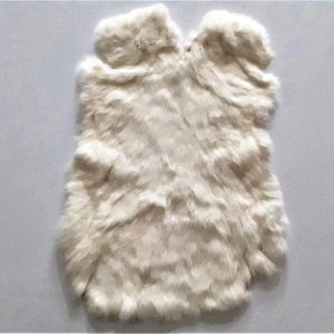 Vintage Angora rabbit fur pelts, Champagne fur; white rabbit hide