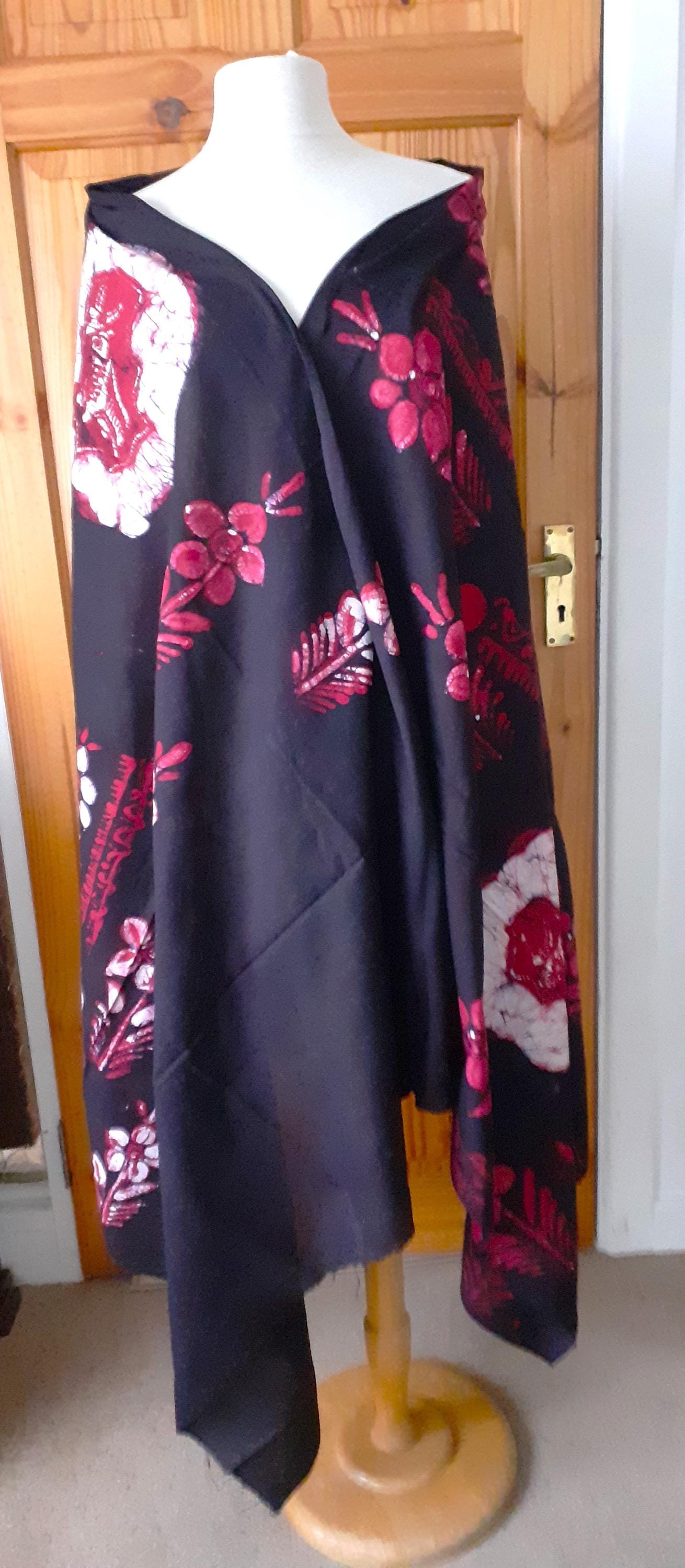 Vintage Batik Cotton Lengths, Hand-dyed Fabric, Original Printed