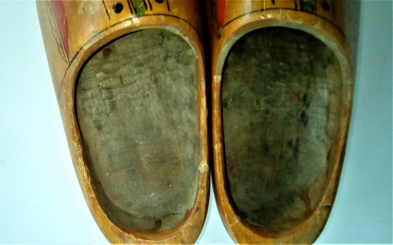 Vintage Dutch wooden clogs, Holland wooden shoes, Tulip fields image 3