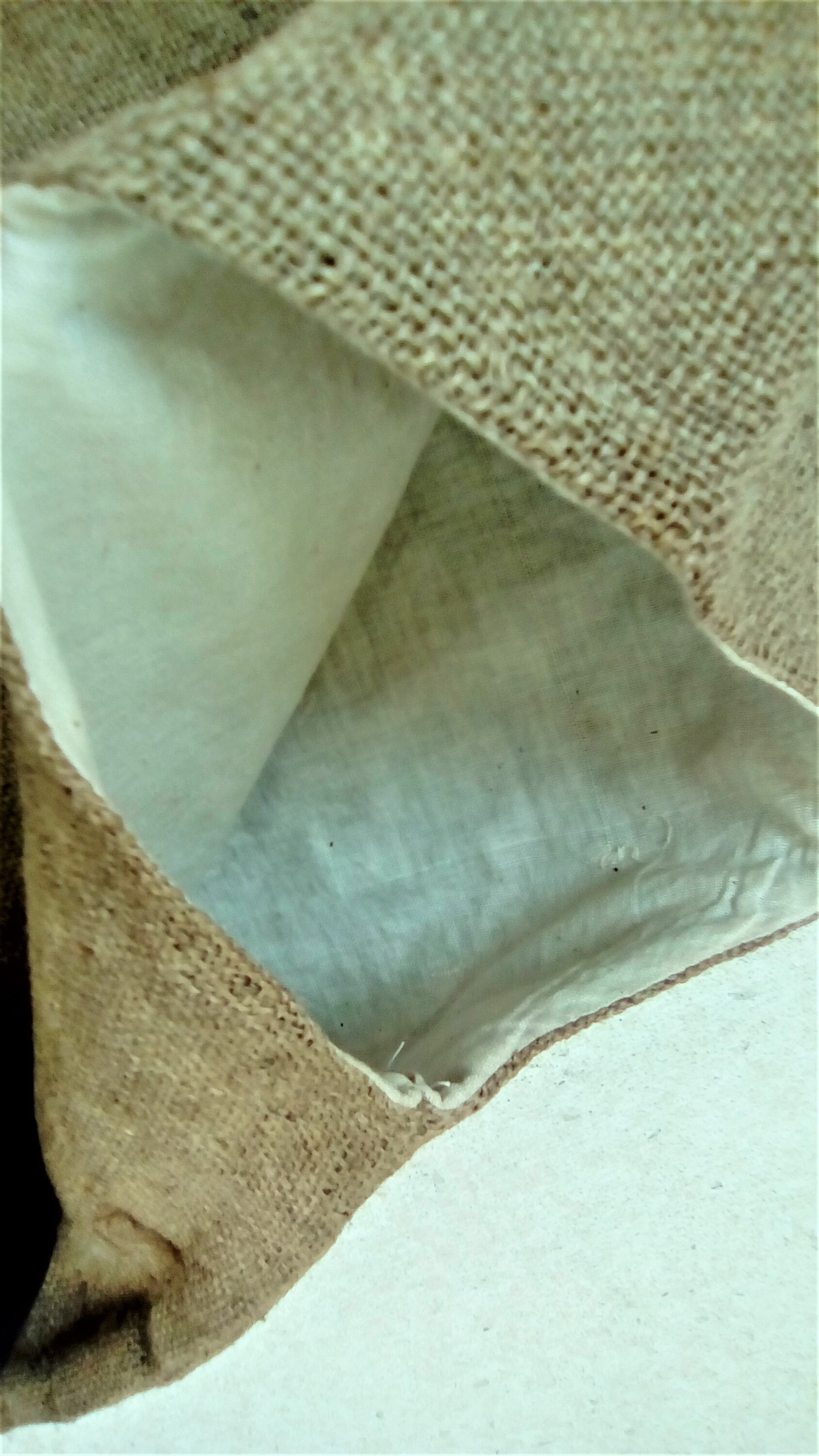 Vintage Hessian Shopping Bag, Ecofriendly, Handmade, Recycled Natural