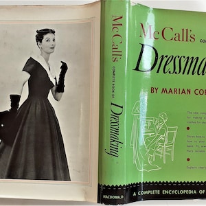 Vintage dressmaking book, sewing instructions, needlework