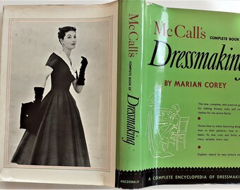 Vintage dressmaking book, sewing instructions, needlework