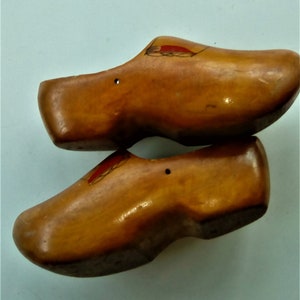 Vintage Dutch wooden clogs, Holland wooden shoes, Tulip fields image 6