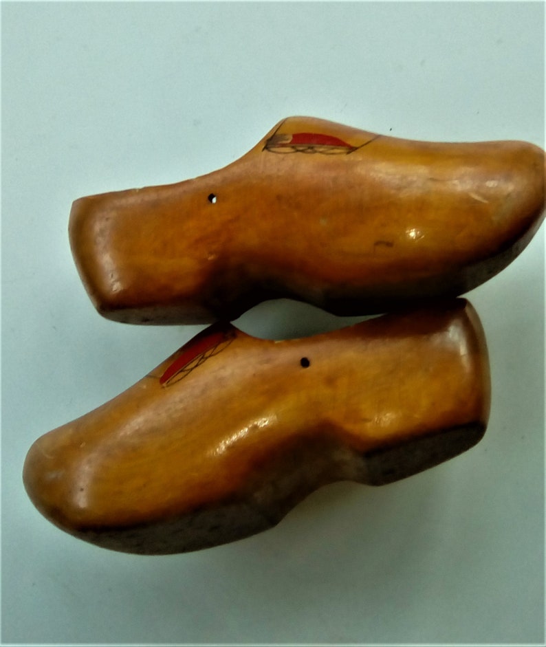 Vintage Dutch wooden clogs, Holland wooden shoes, Tulip fields image 6