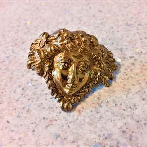 decorative brass stud, stamping, drawer pull, medallion