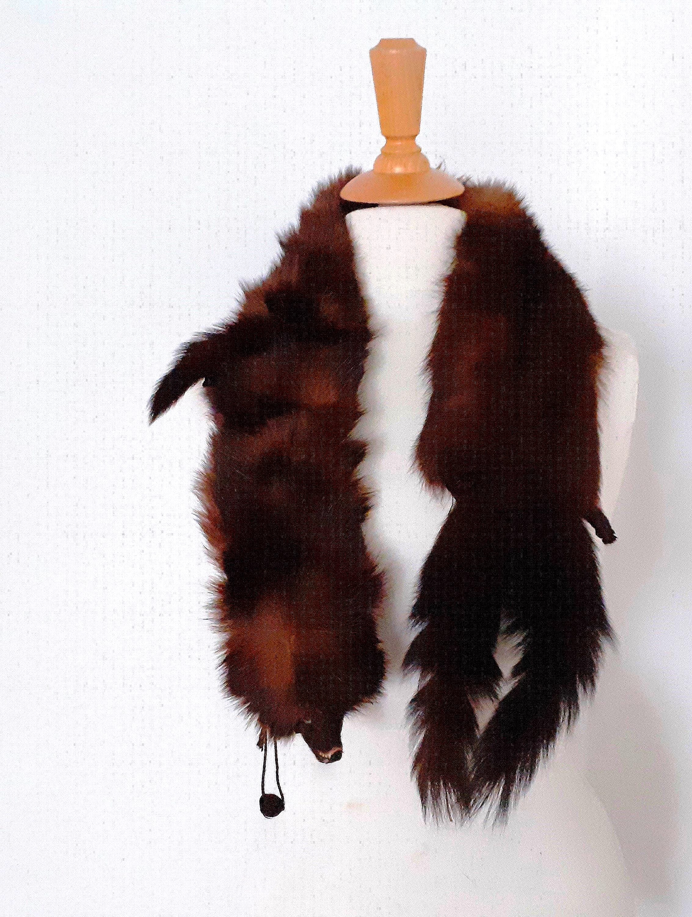 3 Styles of Vintage Mink Boas, Genuine Fur Scarves, Mob Wife Look