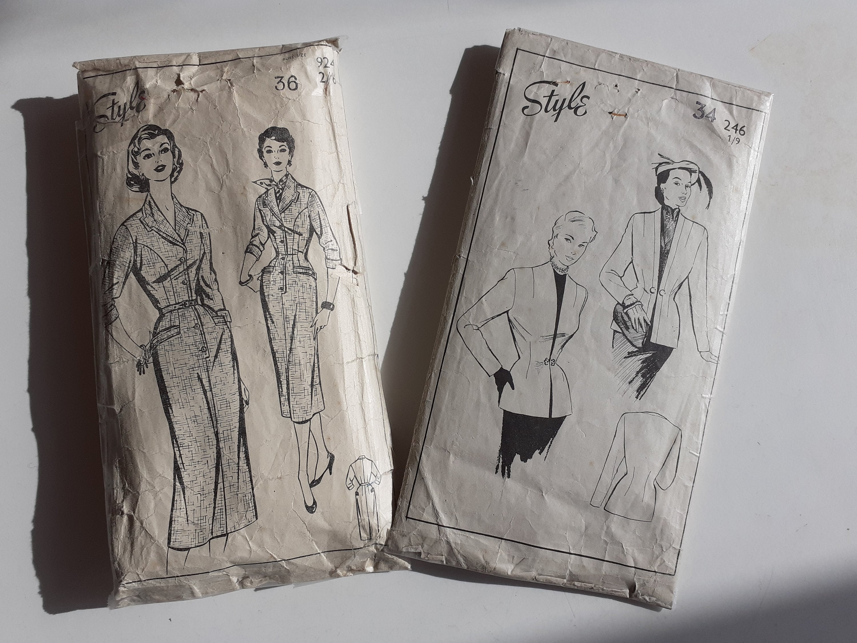 Vintage Paper Patterns1940s Dress Patterns Style Wartime - Etsy