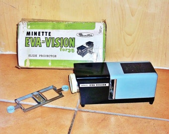 Vintage slide projector, Minette Eva Vision projector, slide show