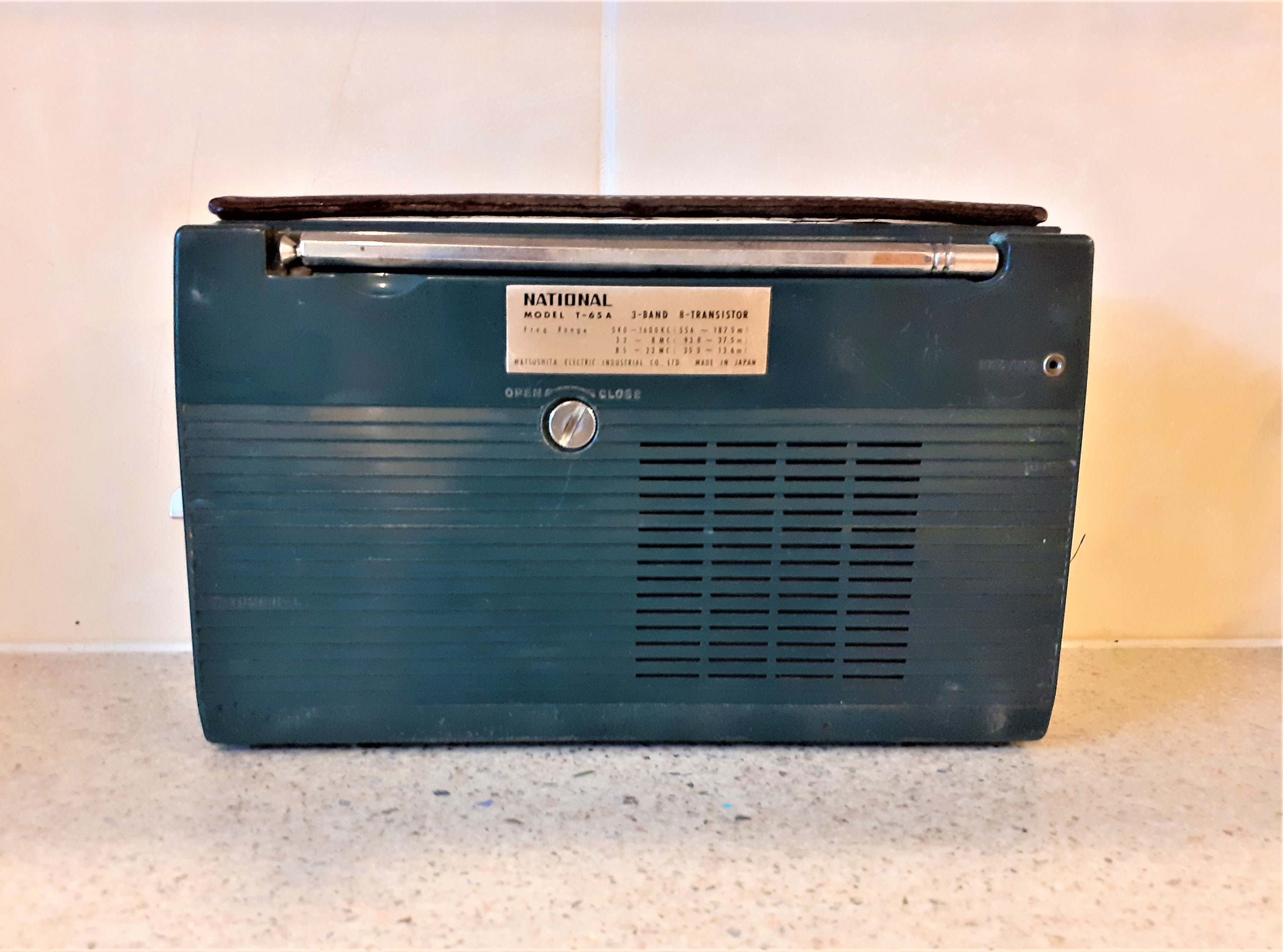Vintage Japanese Transistor From 1961, National Radio, Carryon Leather Case, Old Panasonic Etsy